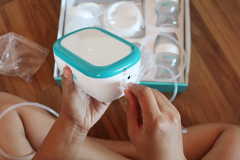 assembly of a breast pump in bd