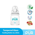 Pur Glass Feeding Bottle 2oz./60ml. - (1201)