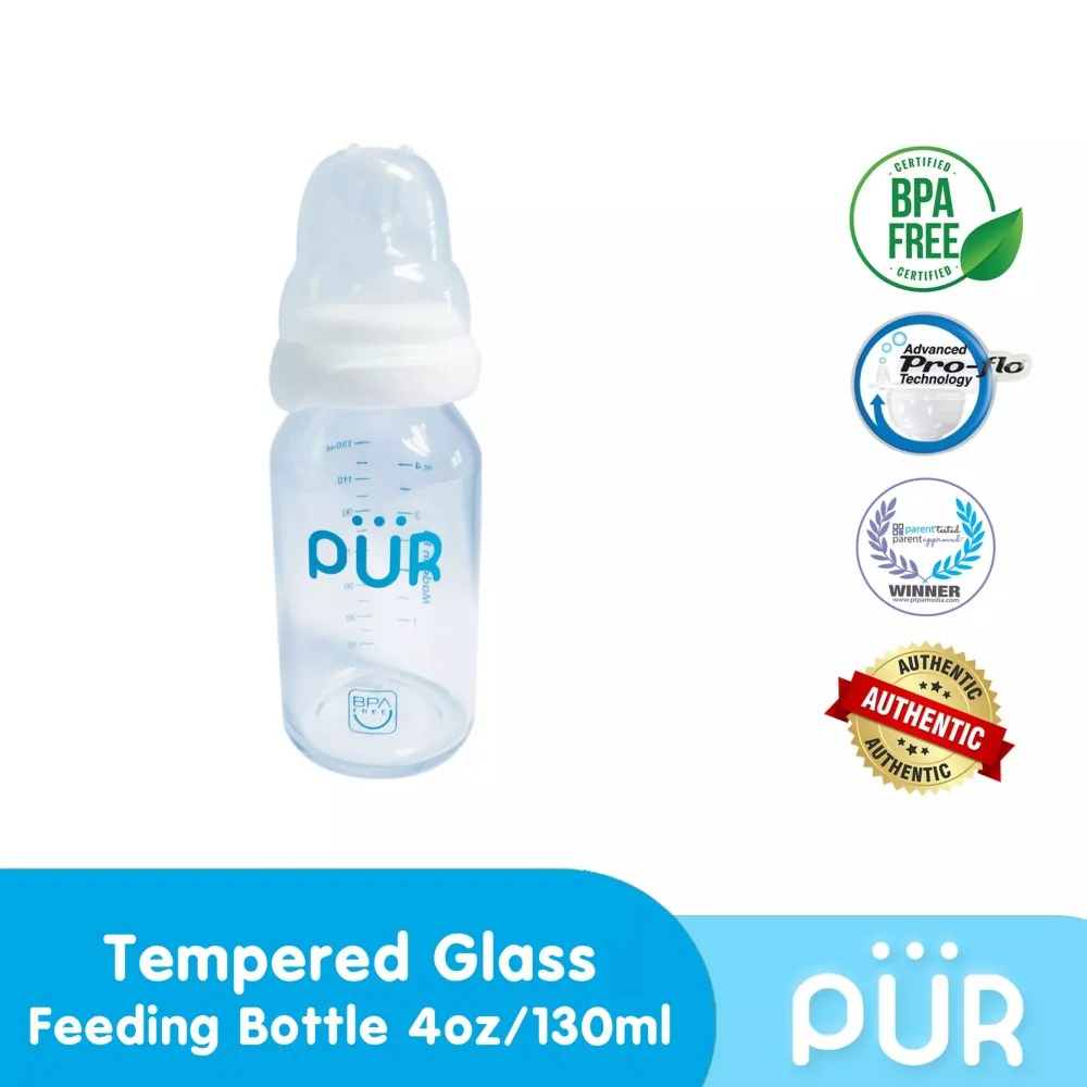 1202-Pur Glass Feeding Bottle 4oz.130ml. 2022