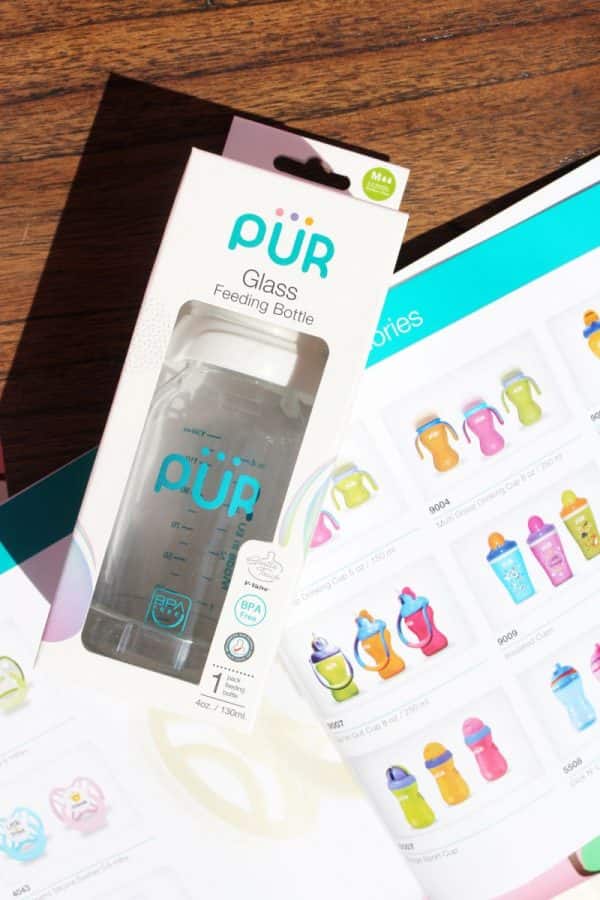 pur glass feeding bottle